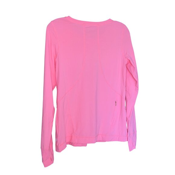 Lilly Pulitzer Womens Top Size Medium Orange Renay Punch Luxletic Rash Guard New - Picture 2 of 8